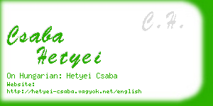 csaba hetyei business card